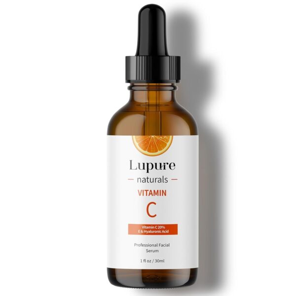 Professional Vitamin C Face Serum 20%, Anti Aging Facial Super Vit C Serum with Hyaluronic Acid & Vitamin E
