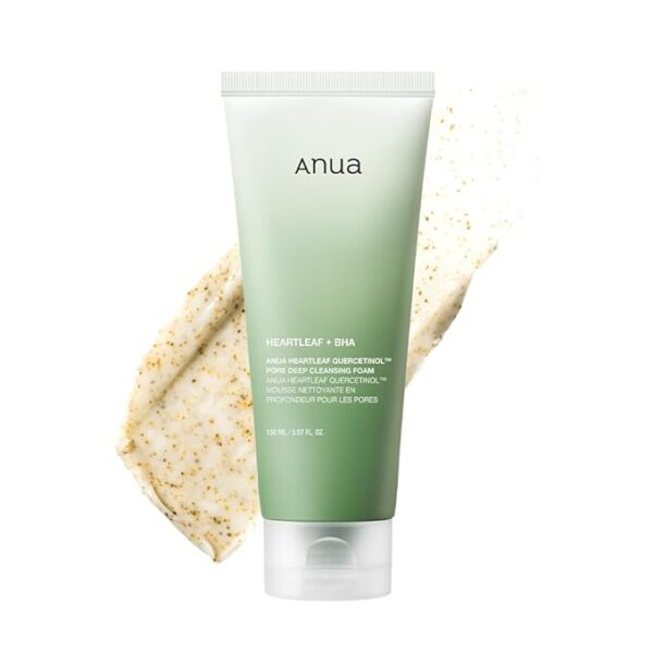 ANUA Heartleaf Quercetinol Pore Deep Cleansing Foam, Facial Cleanser, for Double Cleansing, BHA