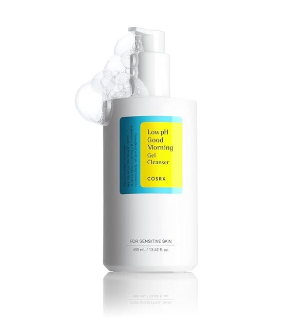 COSRX Low pH Good Morning Gel Cleanser, Amazon Exclusive, Daily Mild Face Cleanser for Sensitive Skin with BHA & Tea Tree Oil