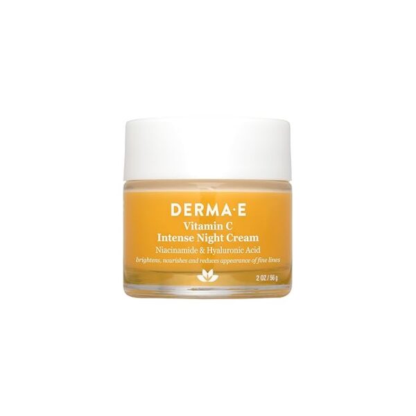 DERMA-E Vitamin C Intense Night Cream – Brightening and Hydrating Facial Skin Renewing Cream