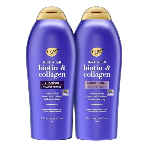 OGX Thick & Full + Biotin & Collagen Extra Strength Volumizing Shampoo + Conditioner