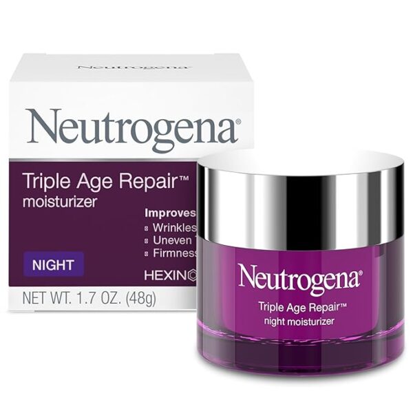 Neutrogena Triple Age Repair Anti-Aging Night Cream with Vitamin C; Fights Wrinkles & Evens Tone