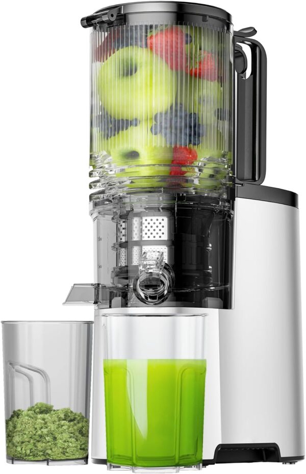 old Press Juicer, 5.4" Wide Feed Chute Juice Extractor Machine with 400W, High Juice Yield