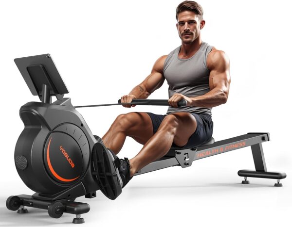 YOSUDA Magnetic/Water Rowing Machine 350 LB Weight Capacity - Foldable Rower for Home Use with Bluetooth