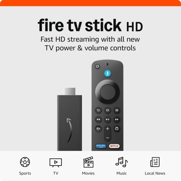 Amazon Fire TV Stick HD (newest model), free and live TV