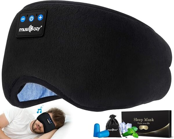 MUSICOZY Sleep Headphones Bluetooth 5.4 Headband Sleeping Eye Mask for Mom Women Men