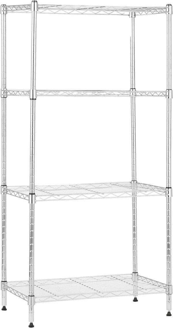 Amazon Basics 4-Shelf Adjustable Steel Storage Unit, 200 lb Capacity per Shelf