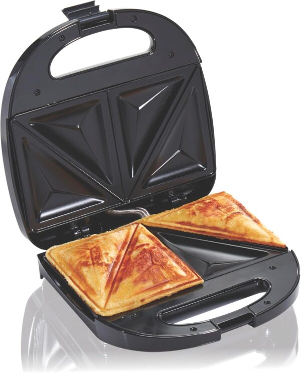 Hamilton Beach Electric Sealed Sandwich Maker Grill with PFAS-Free Nonstick Plates, Makes Stuffed French Toast