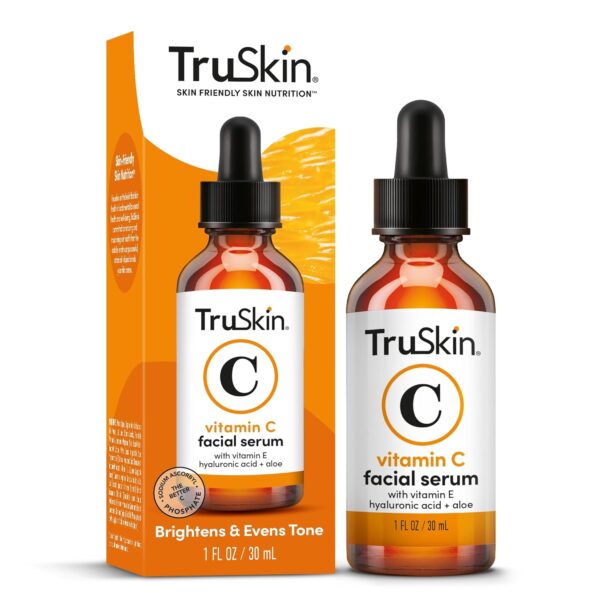 TruSkin Vitamin C Serum – Anti Aging Facial Serum with Vitamin C, Vitamin E – Brightening Serum – Even Skin Tone