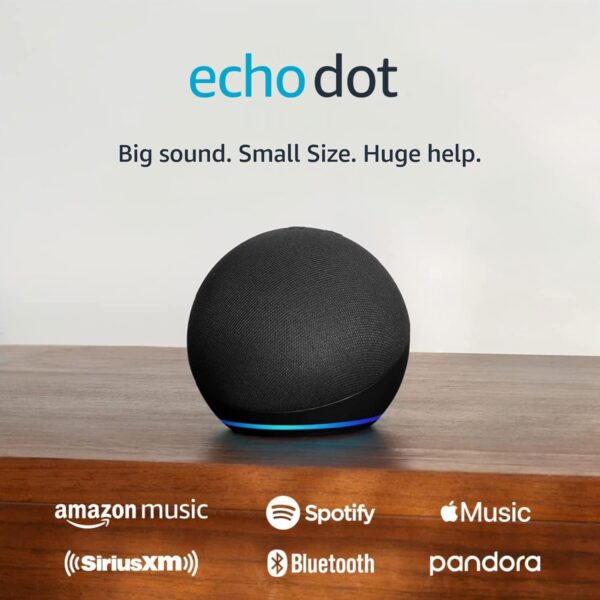 Amazon Echo Dot (newest model), With bigger vibrant sound