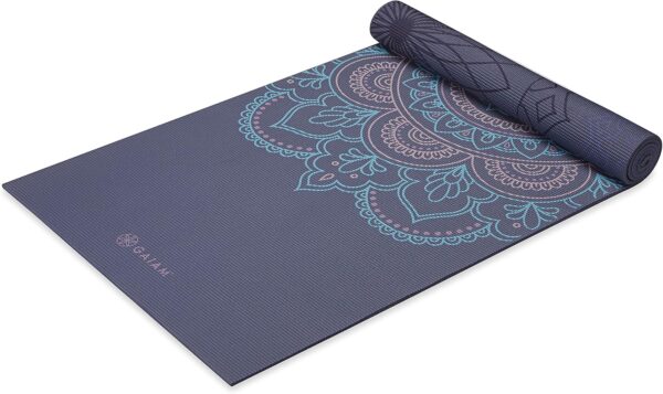Gaiam Yoga Mat - Premium 6mm Print Reversible Extra Thick Non Slip Exercise & Fitness Mat for All Types of Yoga
