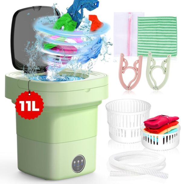 Portable Washing Machine, 11L Mini Washing Machine with 3 Cleaning Modes, Suitable for Baby Clothes