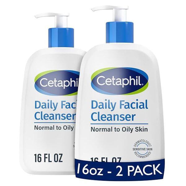Cetaphil Face Wash, Daily Facial Cleanser for Sensitive, Combination to Oily Skin