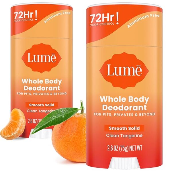 Lume Whole Body Deodorant - Smooth Solid Stick - 72 Hour Odor Control