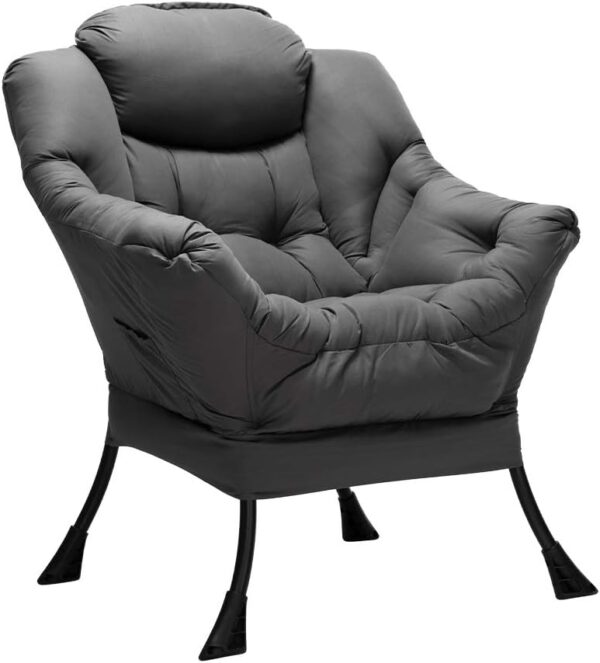 HollyHOME Fabric Large Lazy Chair for Living Room Accent Reading Chair Cozy Lounge Chair