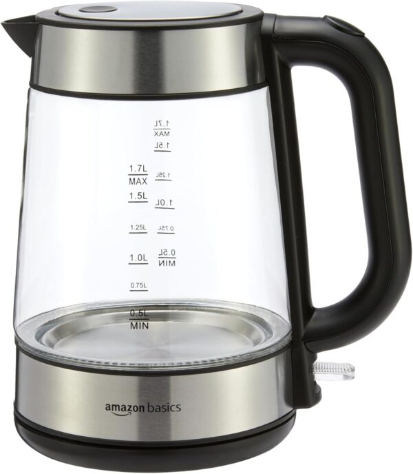 Amazon Basics 1.8-Qt (1.7L) Electric Kettle, Electric Tea Kettle & Water Boiler