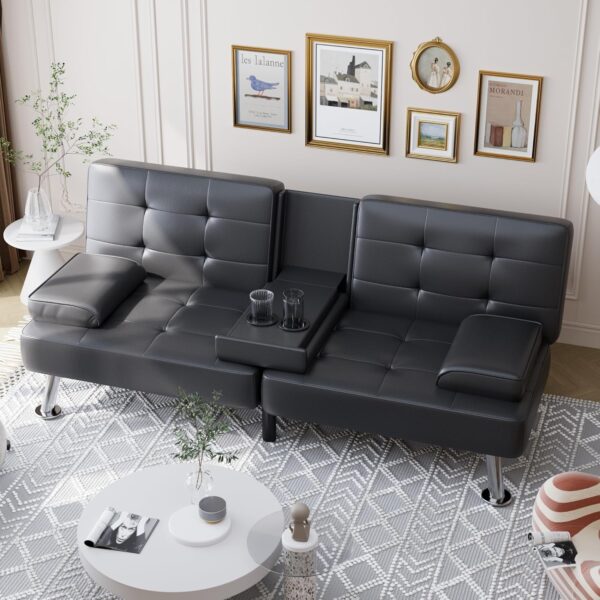 Shahoo Convertible Folding Futon Sofa Bed Sleeper Couch for Living Room