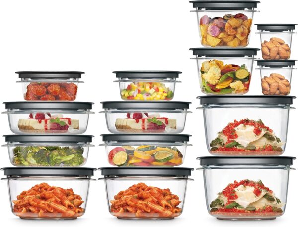 Rubbermaid 28-Piece Clear/Grey Food Storage Containers