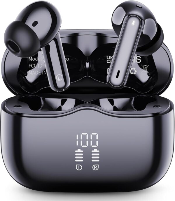 Wireless Earbuds, Bluetooth 5.4 Headphones in Ear with 4 ENC Noise Cancelling Mic