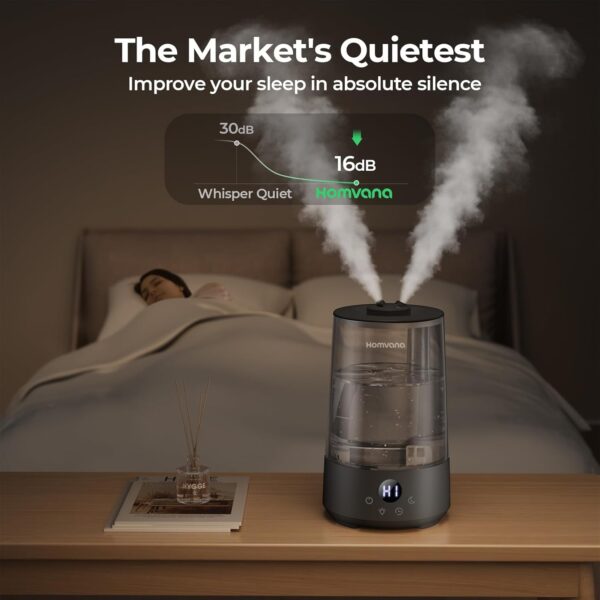 Homvana 3.6L Cool Mist Humidifiers for Bedroom, Large Room, Home - Image 2