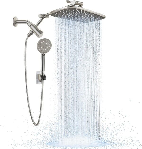 Veken 11.8 Inch Rain Shower Head with 6 Modes Handheld Water Spray
