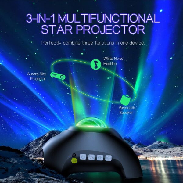 Northern Galaxy Light Aurora Projector with 33 Light Effects, LED Star Projector for Bedroom - Image 2