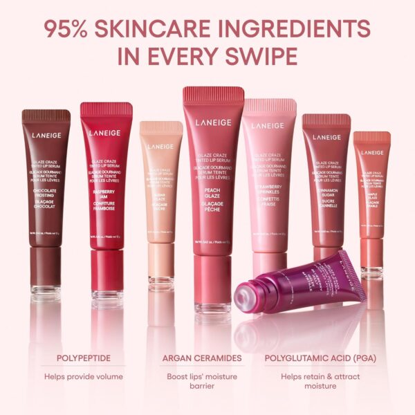 LANEIGE Glaze Craze Tinted Lip Serum: Hydrating Lip Serum for Glossy, Nourished Lips - Image 2