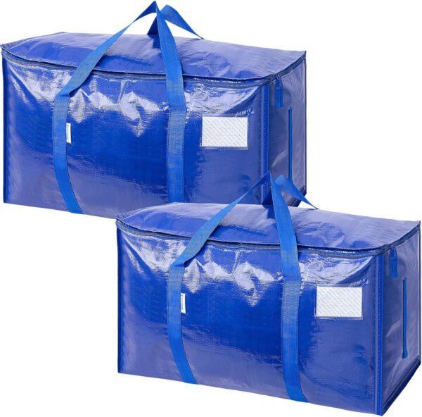 TICONN 2 Pack Extra Large Moving Bags with Zippers & Carrying Handles