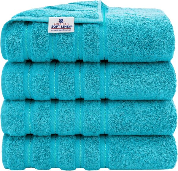 American Soft Linen Luxury 4 Piece Bath Towel Set